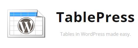 WordPress表格插件TablePress