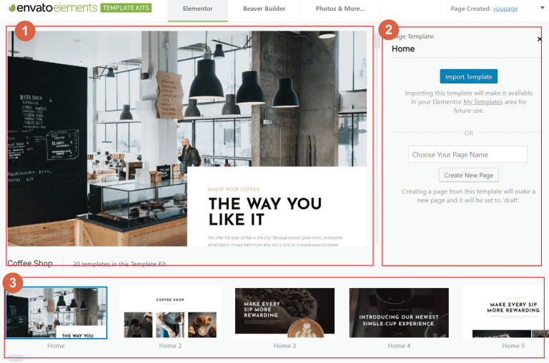 免费下载350款Elementor模版Envato Elements Template Kits WP主题站