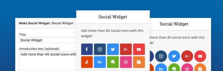为WordPress添加社交图标小工具 Meks Smart Social Widget
