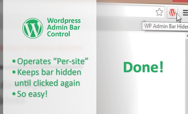 快速显示隐藏WordPress顶部工具栏 WordPress Admin Bar Control