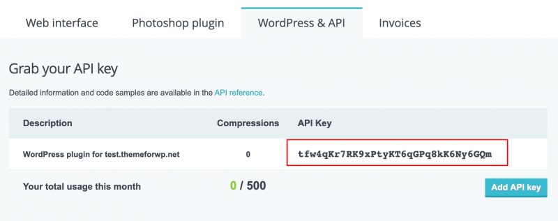 获取TinyPNG API Key